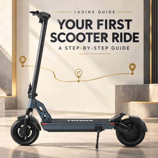 TOOINS Guide cover: How to Ride an Electric Scooter for the First Time