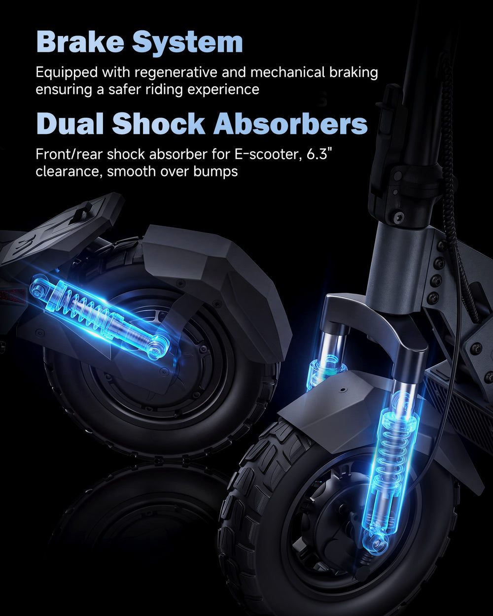 Dual Shock Absorbers & Brake System