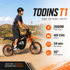 TOOINS T1 3000W Electric Dirt Bike for Teens