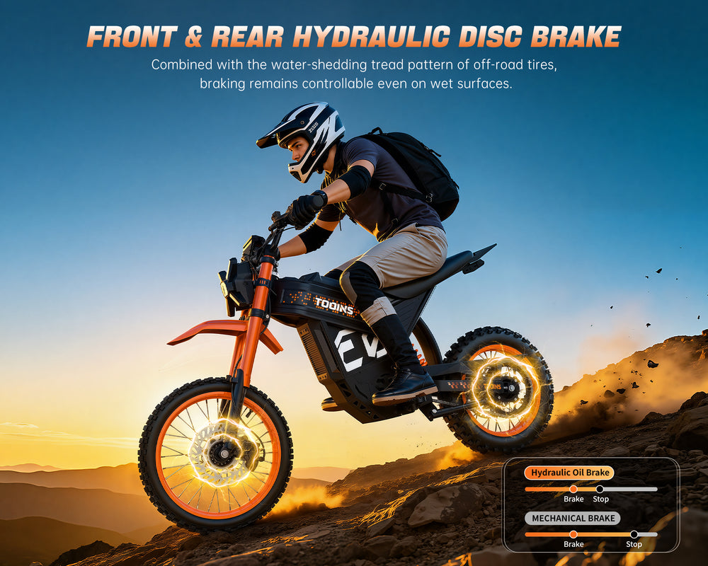 FRONT & REAR HYDRAULIC DISC BRAKES