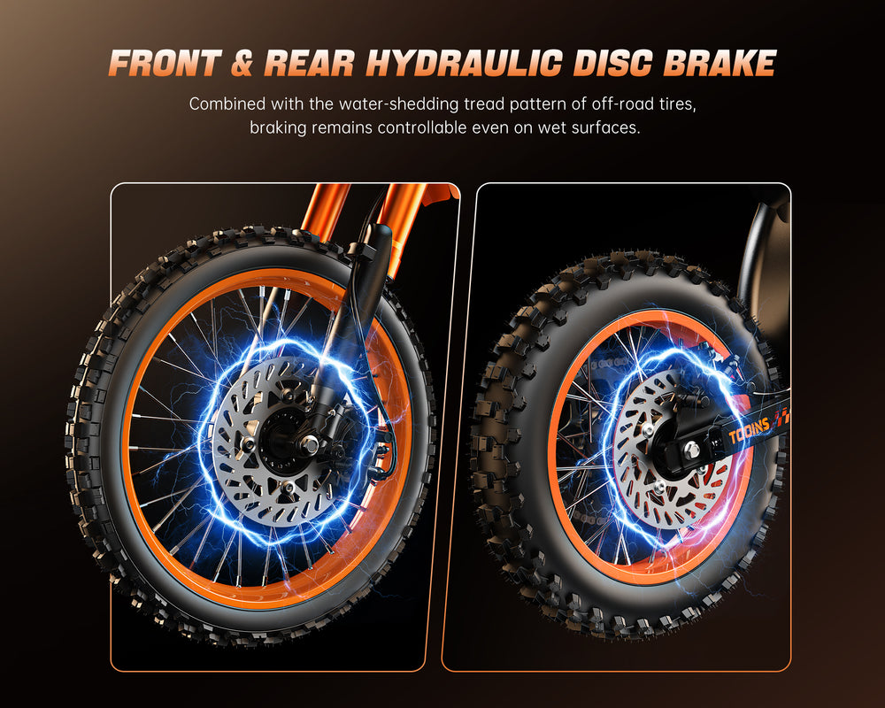 Front & Rear Hydraulic Disc Brakes
