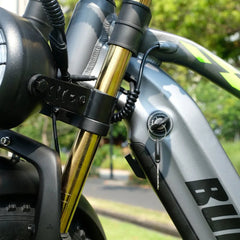 Burchda RX80 battery lock system